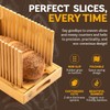 Bread Slicer for Homemade Bread - Bambüsi Upgraded Adjustable Bamboo