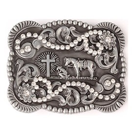 Vintage Praying Belt Buckle Cowboy Native American Motorcyclist (CRH-02)