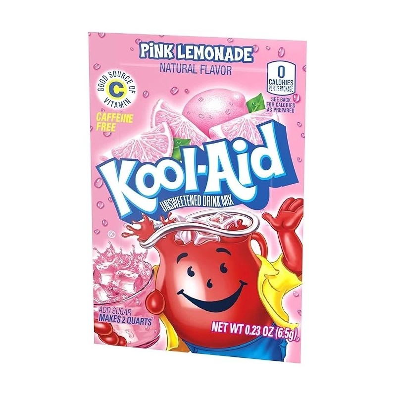 Kool-Aid Kool Aid Pink Lemonade Flavor Drink Mix Packet Caffeine