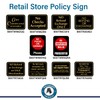 No Refund Or Exchange ~ Business Sign ~ Retail Store