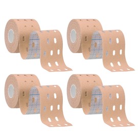PATIKIL 2" x 16 ft Kinesiology Tape Breathable, 4 Pcs Kinesiology Recovery Tapes Sports Muscle Elastic Athletic Tape for Exercise Knees Strain Joint Support, Skin Color