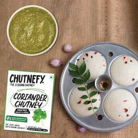 Chutnefy - Coriander Chutney - 2.64 Ounce | Delicious & Ready-to-Eat | 5-Second Instant Chutney | No Preservatives or Additives