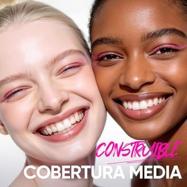 SKINTIFIC Base de Maquillaje Cushion de Alta Cobertura y Acabado Glow - Maquillaje Long-Lasting Hidratante con Péptidos y Ácido Hialurónico - Efecto  