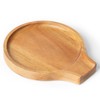 Acacia Wood Spoon Rest, Wooden Spoon Holder With Non Slip