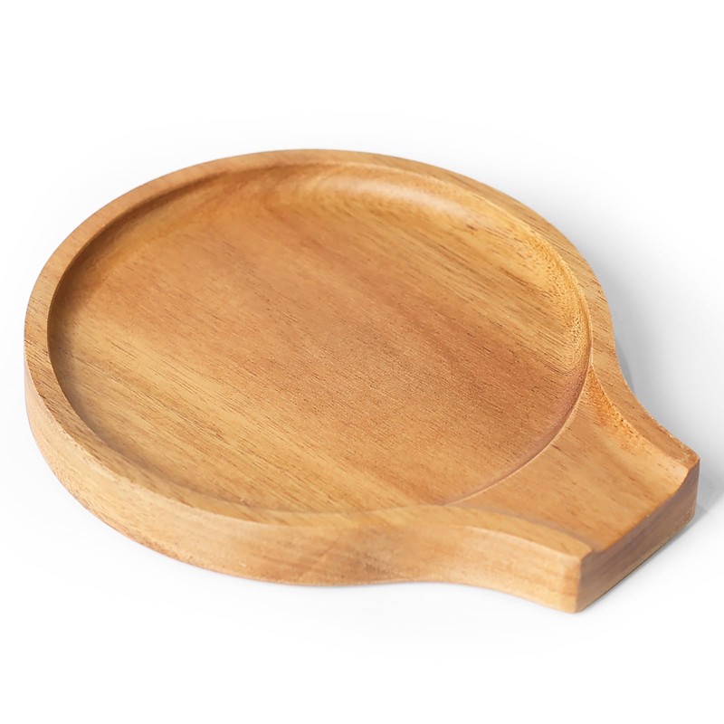 Acacia Wood Spoon Rest, Wooden Spoon Holder With Non Slip