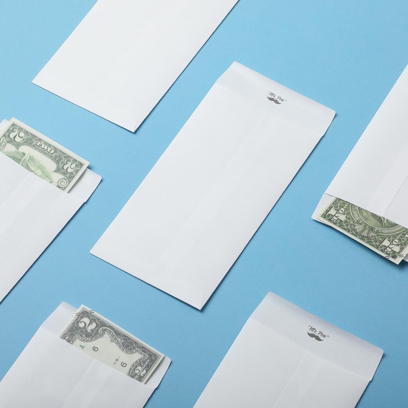 Mr. Pen- Money Envelopes for Cash, 100 Pack, 6.5" x