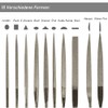 Mesee Mini Diamond Files Set, 10 Pieces Titanium-Coated Diamond Needle