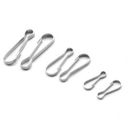 Aifeier ET 60pcs Metal Spring Hook Buckles Nickel Plated Snap Hanging Clip for Zipper, Key Chain, Plant Hanger etc. (20x 20mm & 20x 30mm & 20x 40mm), (SPRING-HOOK-3SIZE-60)