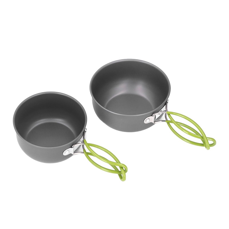4pcs Camping Pot Kit Multi Layers Anti Scalding Design Camping