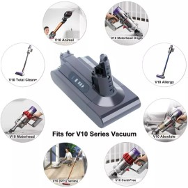 Biswaye 6000 MAHpgraded 25.2V 5.0 Ah V10 Battery Compatible with Dyson V10 SV12 Battery