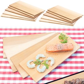 Rosenstein & Söhne Cedar Grill Board, Set of 10 Cedar Wood Grill Boards for Charcoal & Gas Grills (Smoking Board, Smoking Plank, Grill Plates)