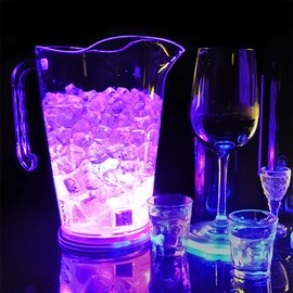 1.8L Plastic Color Change LED Ice Bucket Bar Beer Jug LED Light Up Champagne Beer Bucket for Bar Party