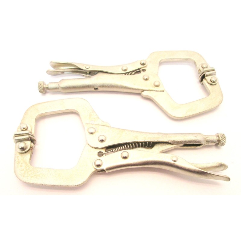 2pc 6" Mini Locking C-Clamp Plier Set Mole Grips/Welding Engineering