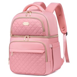 REXMONA Backpack Cooler Lunch Backpack Double Decker Lunch Box,Insulated Backpack Lunch Cooler Bag, Lightweight Leakproof Lunchbox Backpack for Women Men to Travel,Picnic,Hiking,Beach,Camping