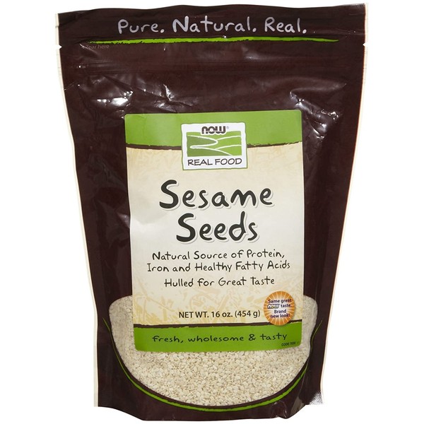 NOW Foods Sesame Seed Hulled, 1 lb
