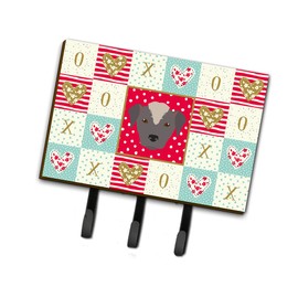 Caroline's Treasures CK5195TH68 Ecuadorian Hairless Dog Love Leash or Key Holder, Red, Wall Hooks, Key Hooks Holder, Coat Rack Wall Mount, Coat Hooks, Hooks for Hanging Keys, Towels, Aprons, Leashes,