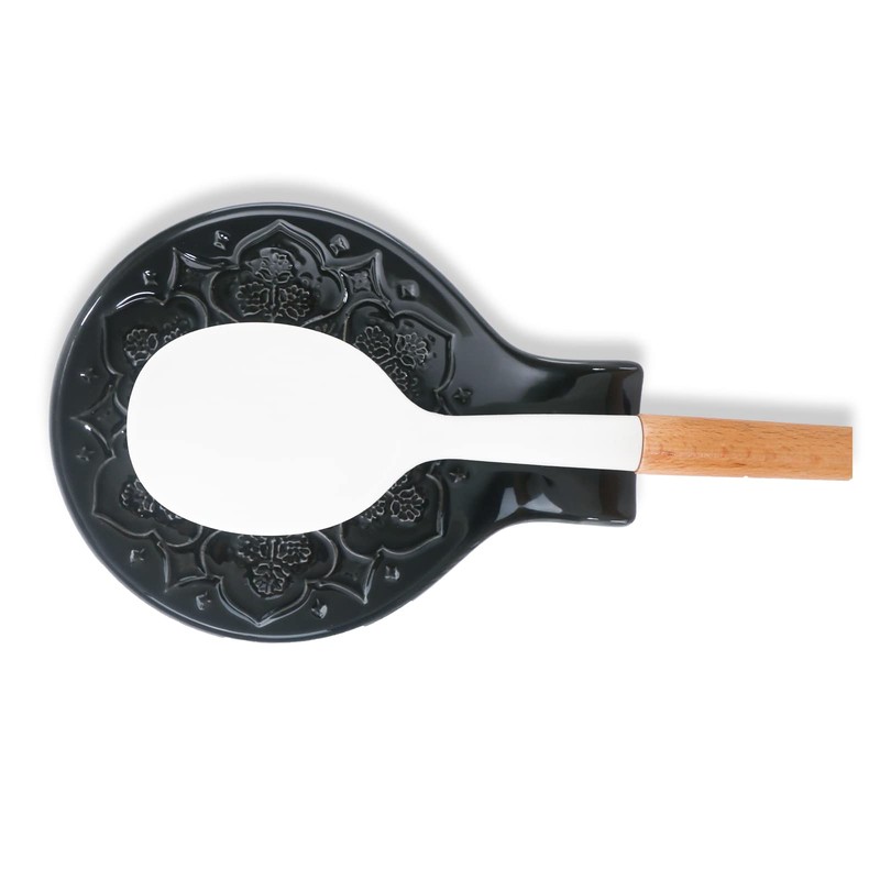 Ceramic Spoon Rest for Kitchen Counter and Stove Top -