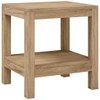 YLIEHS Natural Solid Teak Wood Bathroom Side Table, for Organizing