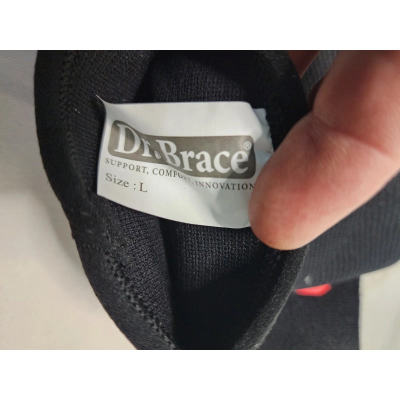 Dr. Brace Elite Ankle Brace with Strap, Black, Large