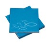 20 Napkins Fish Ichthys 33 x 33 cm Turquoise Light