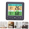 Kisangel 1pc Wall Mounted Hygrometer Clock Thermohygrometer Clock Digital Clock
