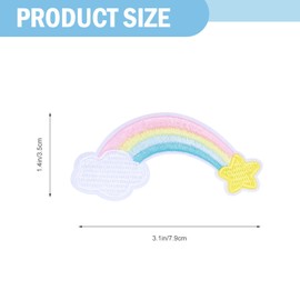 VILLCASE 1 Set Unicorn Patch, Dress Cartoon Stickers Polyester Sew on Patch Clothing Applique Embroidery Patches Self Made Decorate Deco Stickers Adorable Patch