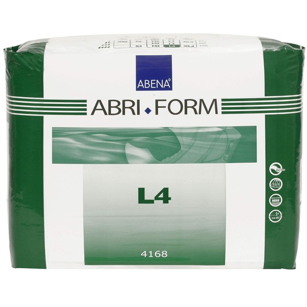 Abena Abri-Form Comfort Plastic-Backed Briefs, Level 4, (Medium To Large Sizes) Large, 12 Count