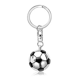MagicW Metal Football Keyrings Sport Ball and Racket Keychain Birthday Christmas Gift