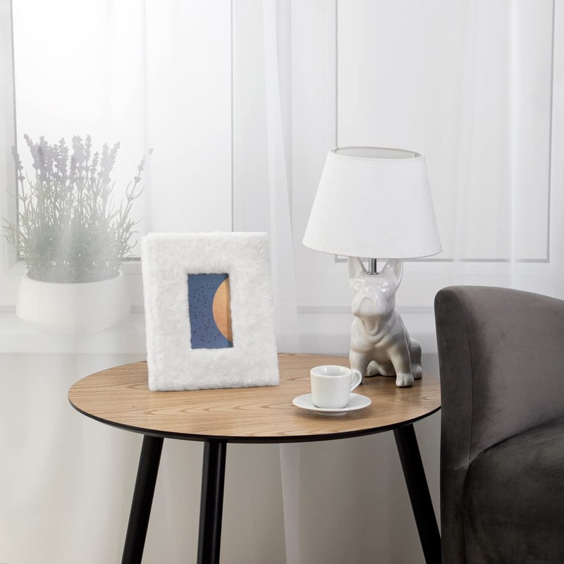 AmeliaHome Picture Frame Faux Fur Cream, Fur cream