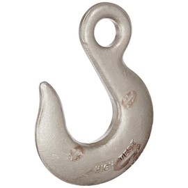 Indusco 47400346 Grade 40 Drop Forged Carbon Steel Eye Slip Hook, Self-Colored, 5/8" Trade, 9250 lbs Working Load Limit