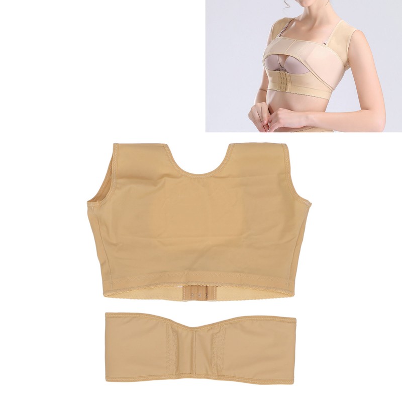 Post Surgery Breast Shaper Top Front Closure Elastic Breathable Posture