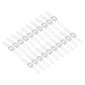 PATIKIL 4.7" Lampshade Spring Clip, 20 Pack Metal Fixing Spring Clip 2 Forks Light Shade Adapter for Pendant Lamps Lanterns, Silver Tone