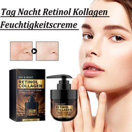Soleneva Retinol Creme Gesicht 100ml - Face Feuchtigkeitscreme mit Retinol und Kollagen - Tag und Nacht Anti Aging Creme Frauen - Anti Falten Gesichtscreme Damen für Alle Hauttypen - Hautton Aufhellen