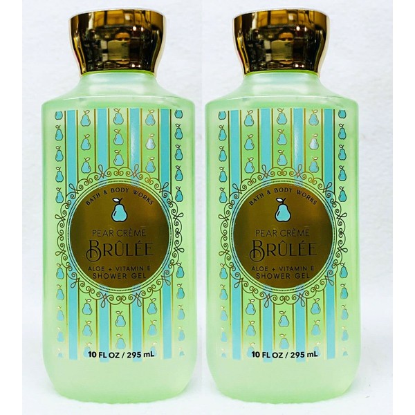 Bath & Body Works Shower Gel Gift Sets For Women 10 Oz 2 Pack (Pear Creme Brulee)