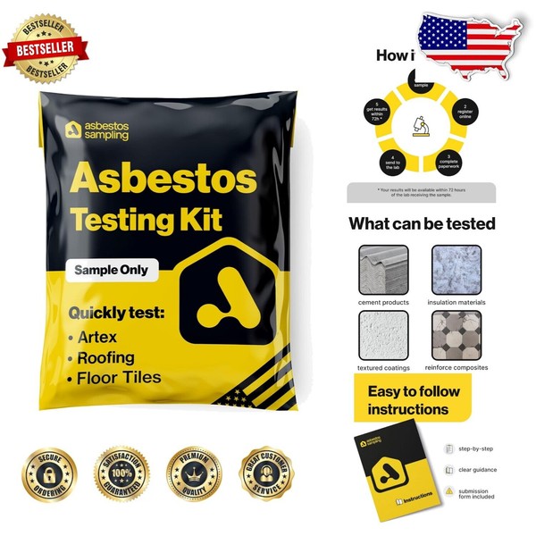 Asbestos Testing Kit - Includes 72hr Lab Result & Sample