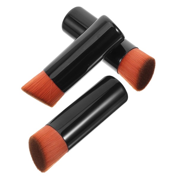 Baluue 3pcs Portable Powder Brushes Soft Blush Foundation Applicators for