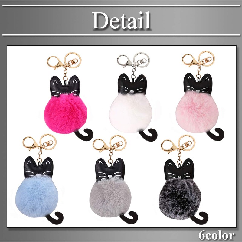 BUZZxSELECTION Women's Cat Cat Animal Key Ring Charm Keychain AC121