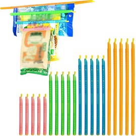 20 Pcs Chip Clips Plastic Bag Sealer Sticks Colorful Food Sealing Clips Fresh-Keeping Sealing Rod for Snack Food Storage (4 Sizes × 5 Pcs)