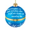 Collections Etc Holiday Sentiment Trinket Ornaments with Heartwarming Quote and