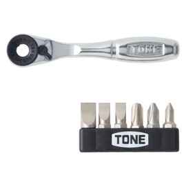 TONE Bit Ratchet Set BR6S 1/4-inch Bits (6.35 mm) Bits Includes 7 Pieces