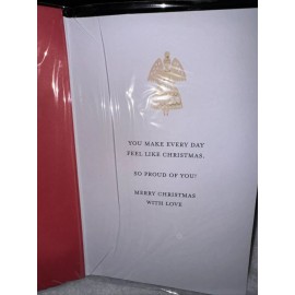 PS greetings Sweet Daughter Merry Christmas - Free Ornament! Angel Love Proud Envelope 042