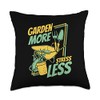 Garden More Stress Less Gardener Horticulture Gardening Throw Pillow