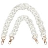 lyfLux 2 PCS Large Flat Chain Strap, White Acrylic Chain