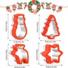 Christmas Cookie Cutters Set, Sandwich Cutters with Comfort Grip (PP),