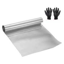 YELARXI Stainless Steel Roll Metal Stainless Flashing Foil Plate, 0.05 x 200 x 1000mm (0.05mm) Thickness Fit for DIY Crafts Electrical Repair - Cylinder(1 Pack, Silver)