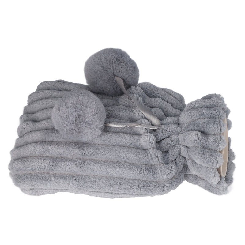 Hot Water Bag PVC Plush Fabric Cover Wide Mouth Design