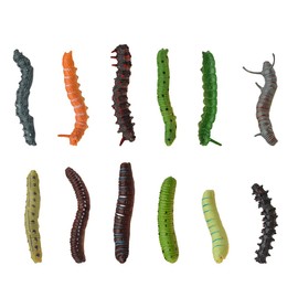 Plastic Caterpillar 24pcs Artificiales para Children Toys Reptile Decor Toy Fake Caterpillar Toy s Landscape Ornament Artificial Caterpillar
