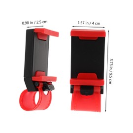 SHINEOFI Car Steering Wheel Phone Holder Hands Mount for All Vehicles Compatible with Smartphones Enhanced Safety Durable Design Red