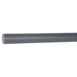 Gray PVC Rod Stock 4 ft. L, 1/4" Dia., Mfr: 22JM49-A