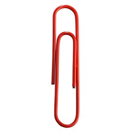 JAM Paper Clips coloridos Jumbo – Clips de papel grandes de 5 cm – color rojo – 75 unidades